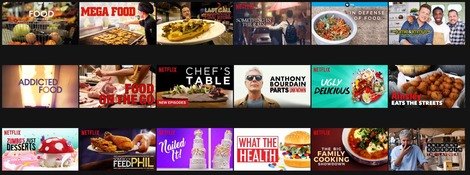 food shows on netflix canada